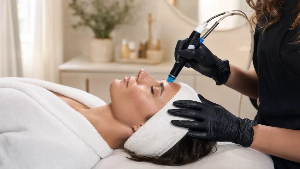 HydraFacial vortex wand used for a HydraFacial in Longwood