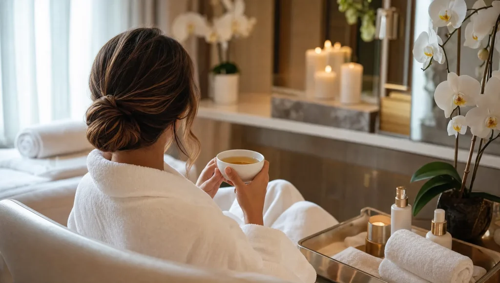 VIP membership lounge at Victoria Edward Spa in Longwood, FL