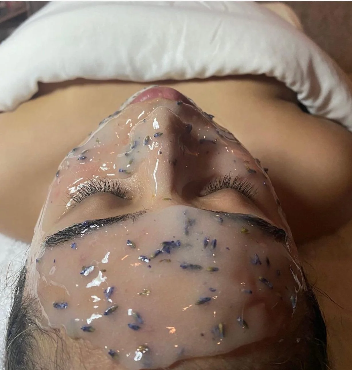 Lavender gel mask facial at Victoria Edward Spa in Longwood, FL