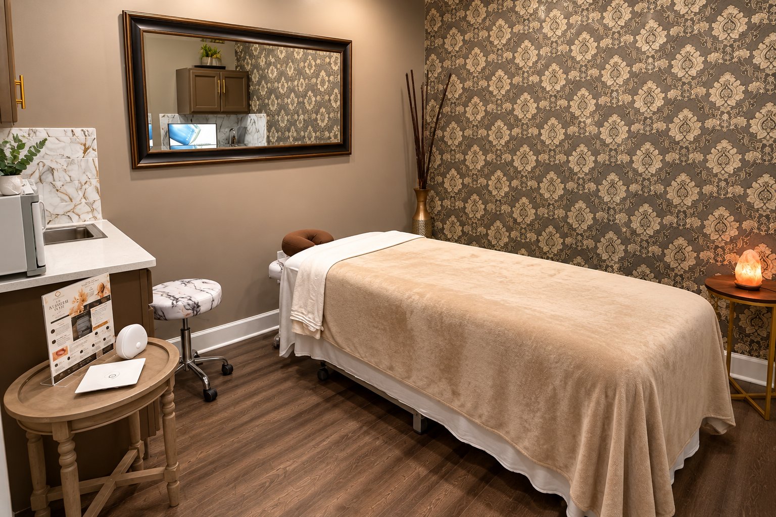 Treatment room at Victoria Edward Spa in Longwood, FL, where the rest of the menu is 10% off on Tuesdays and Wednesdays